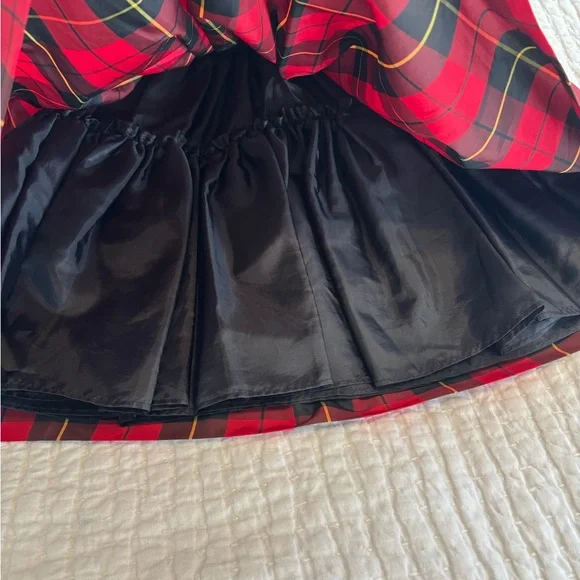Ralph Lauren Holiday Christmas Dress Red Black Plaid 3T Party Dress - Picture 9 of 14